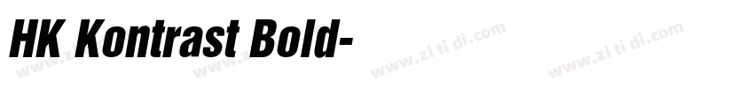 HK Kontrast Bold字体转换